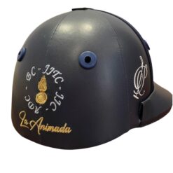 Casco de Polo Homologado de cuero lock "Azul"
